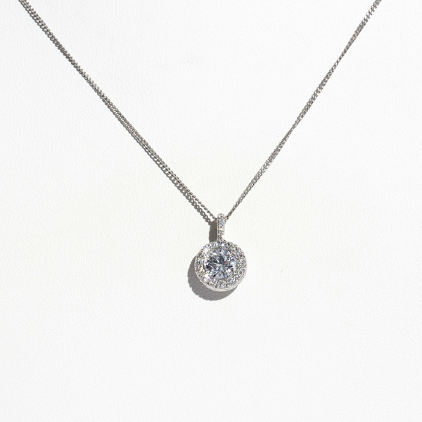 Louis Vuitton necklace with round cubic zirconia