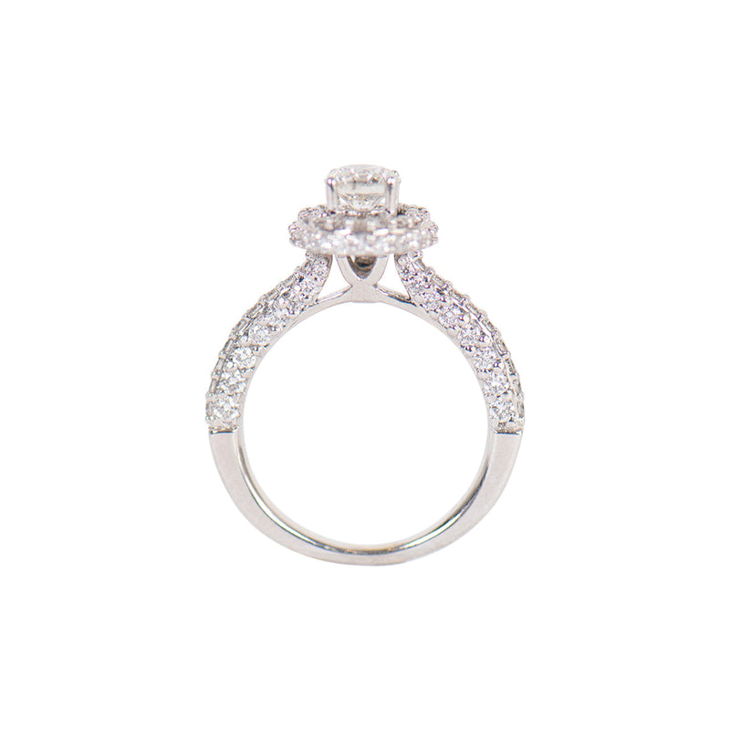 Pre-Owned Diamond Halo Engagement Ring