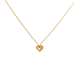 Pre-Owned Jose Hess Diamond Heart Necklace