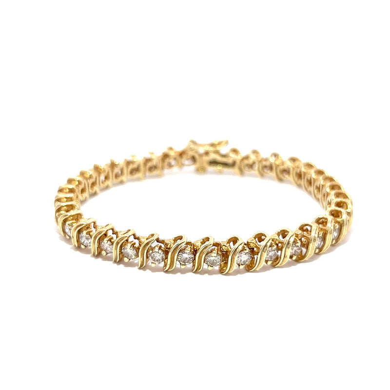 Pre-Owned Diamond S Link Bracelet