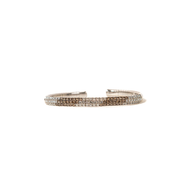 Pre-Owned Brown & White Diamond Cuff