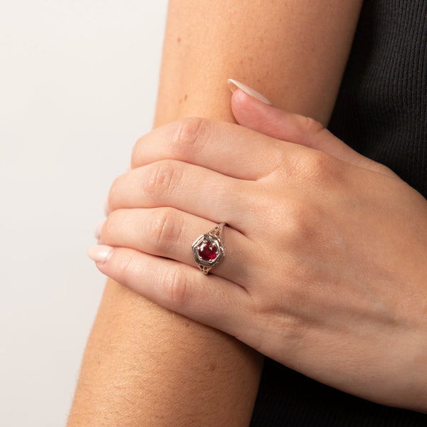 Pre-Owned Synthetic Ruby Ring