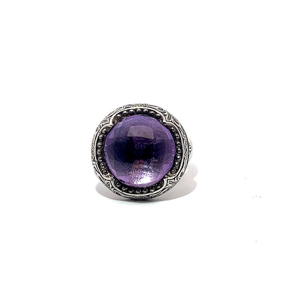 Pre-Owned Scott Kay Amethyst Cypress Thorn Ring