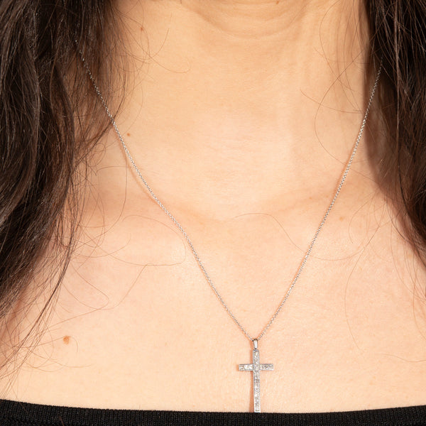 Pre-Owned Diamond Cross Pendant