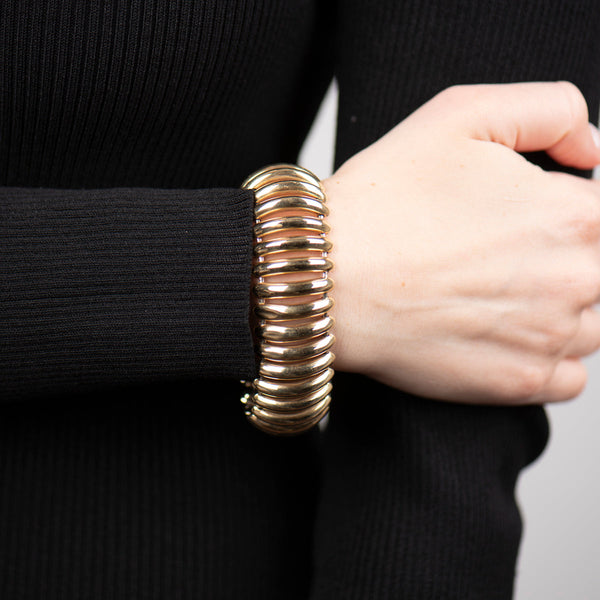 Pre-Owned Convex Ribbed Bracelet