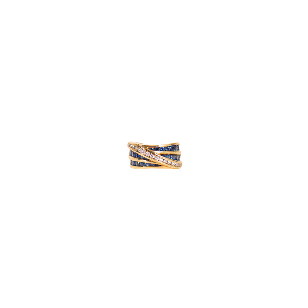 Pre-Owned Krypell Sapphire & Diamond Ring