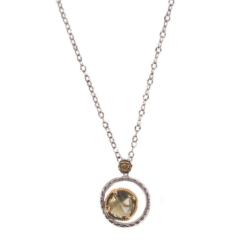 Pre-Owned Tacori Olive Quartz Round Pendant