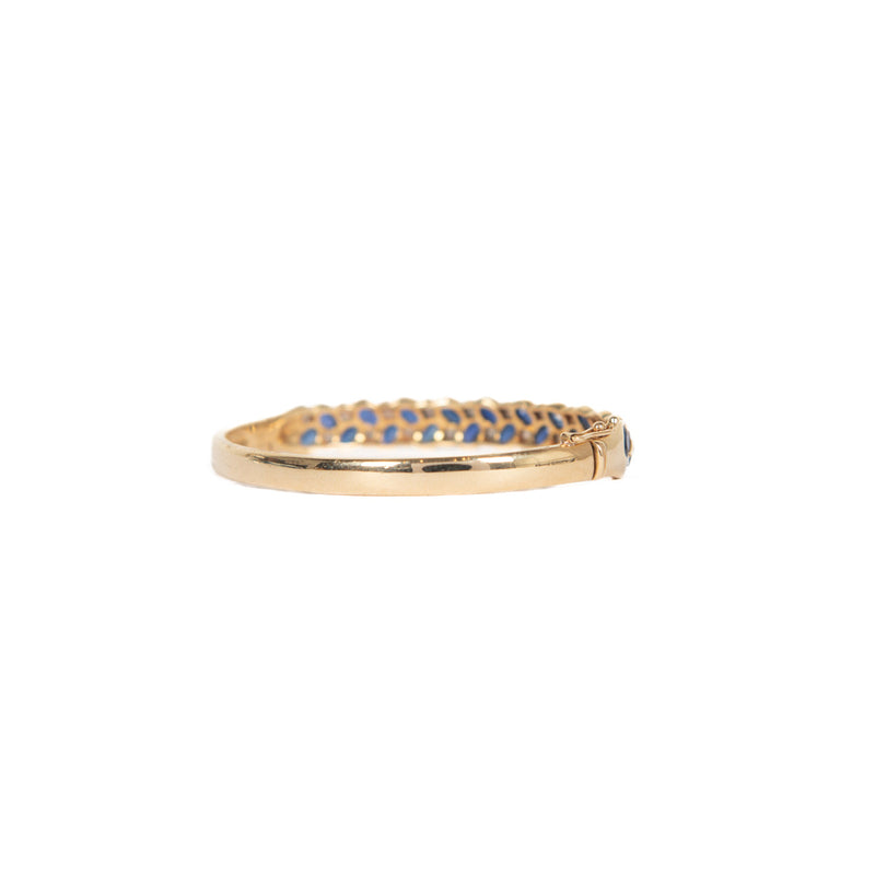 Pre-Owned Sapphire and Diamond Bangle Bracelet