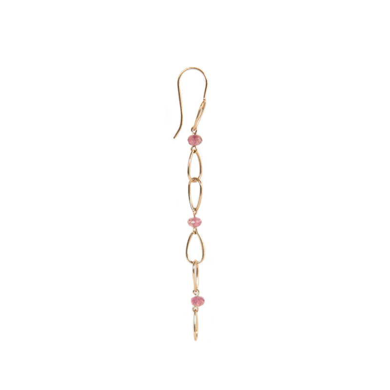 Pre-Owned Pink Tourmaline Dangle Earrings