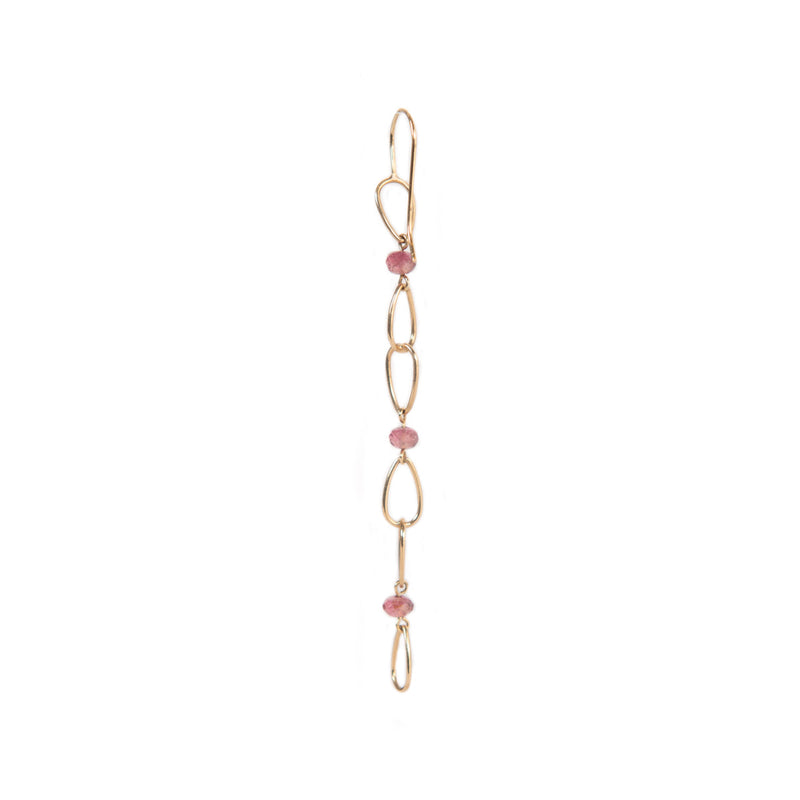 Pre-Owned Pink Tourmaline Dangle Earrings