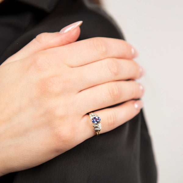 Pre-Owned Tanzanite and Diamond Ring