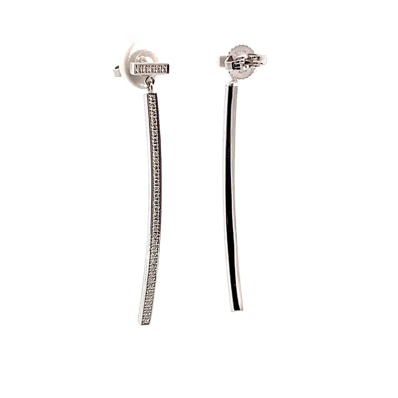 Pre-Owned Tiffany & Co. Diamond T Bar Drop Earrings