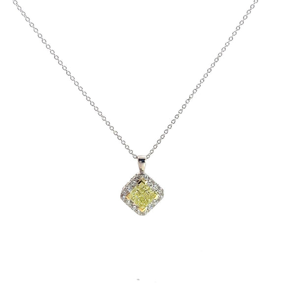 Pre-Owned Fancy Yellow Diamond Pendant