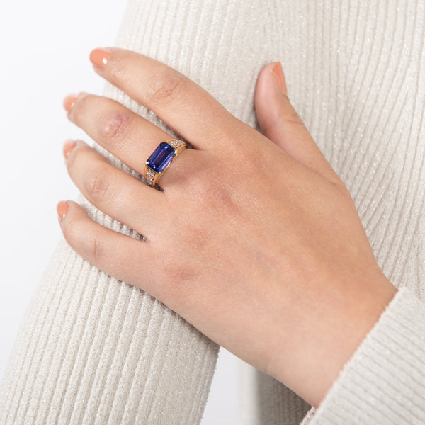 Pre-Owned Tanzanite and Diamond Ring