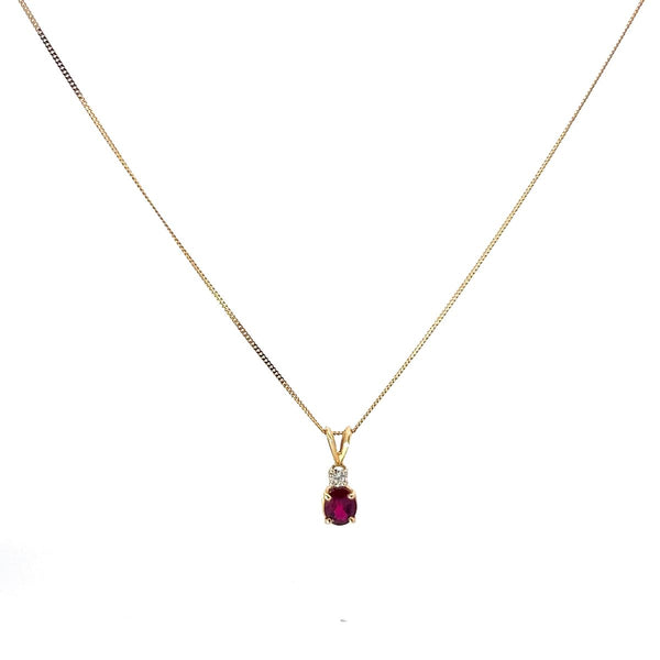 Pre-Owned Ruby and Diamond Pendant
