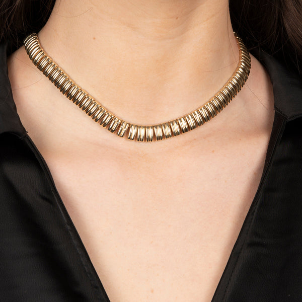 Pre-Owned Italian Ribbed Necklace