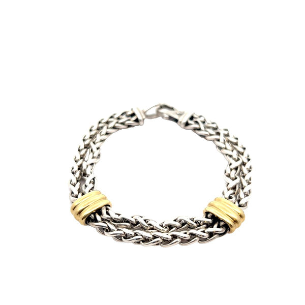 Pre-Owned David Yurman Double Wheat Bracelet