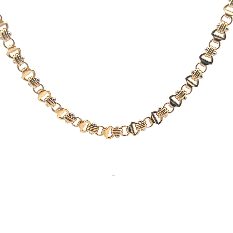 Pre-Owned Fancy Link Two-Tone Necklace