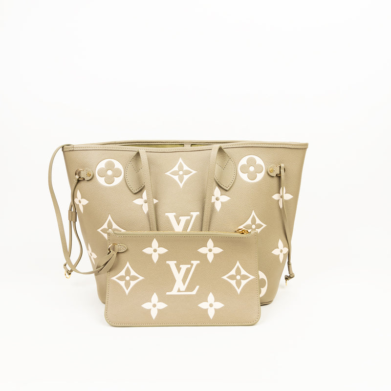 Pre-Owned Louis Vuitton Bi-Color Monogram Empreinte Neverfull MM