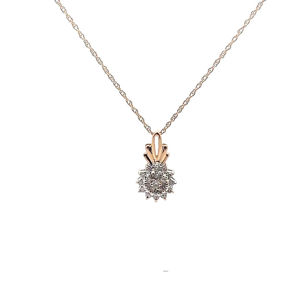 Pre-Owned Diamond Cluster Pendant