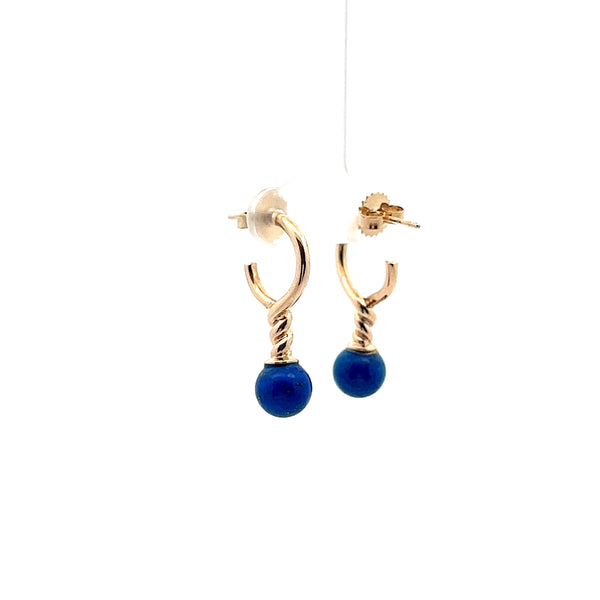 Pre-Owned Lapis Lazuli Sphere Earrings