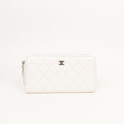 Pre-Owned Chanel Caviar Quilted CC Zip Wallet