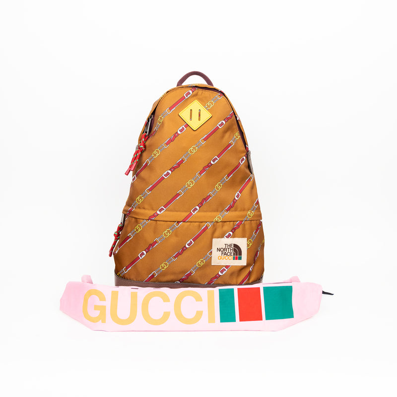 Pre-Owned Gucci x North Face Medium Cognac Backpack