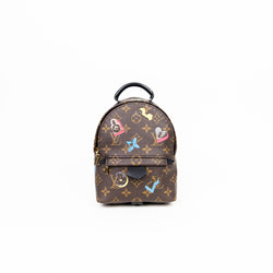 Pre-Owned Louis Vuitton Limited Edition Monogram Love Lock Mini Palm Springs Backpack