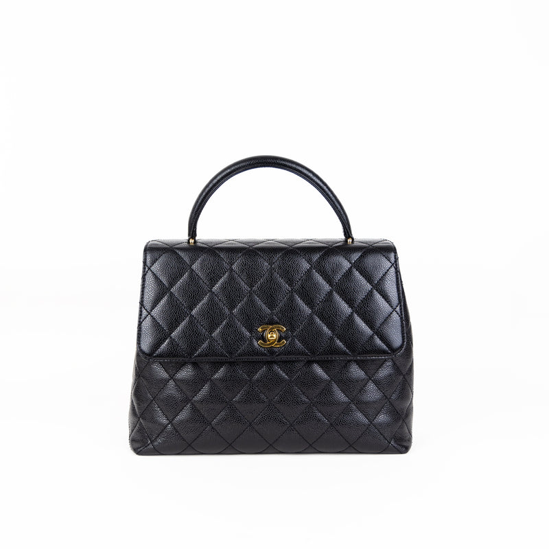 Pre-Owned Chanel Caviar Quilted Kelly Top Handle