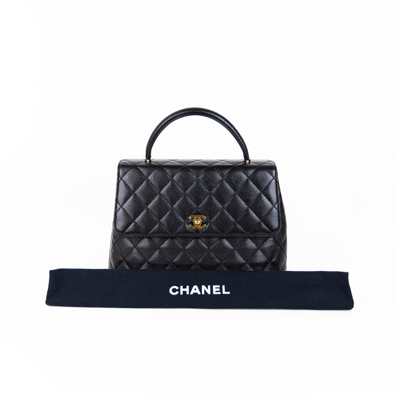 Pre-Owned Chanel Caviar Quilted Kelly Top Handle