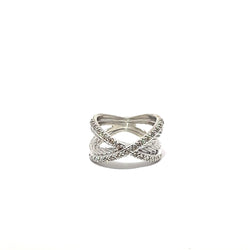 Pre-Owned David Yurman Diamond Crisscross Ring