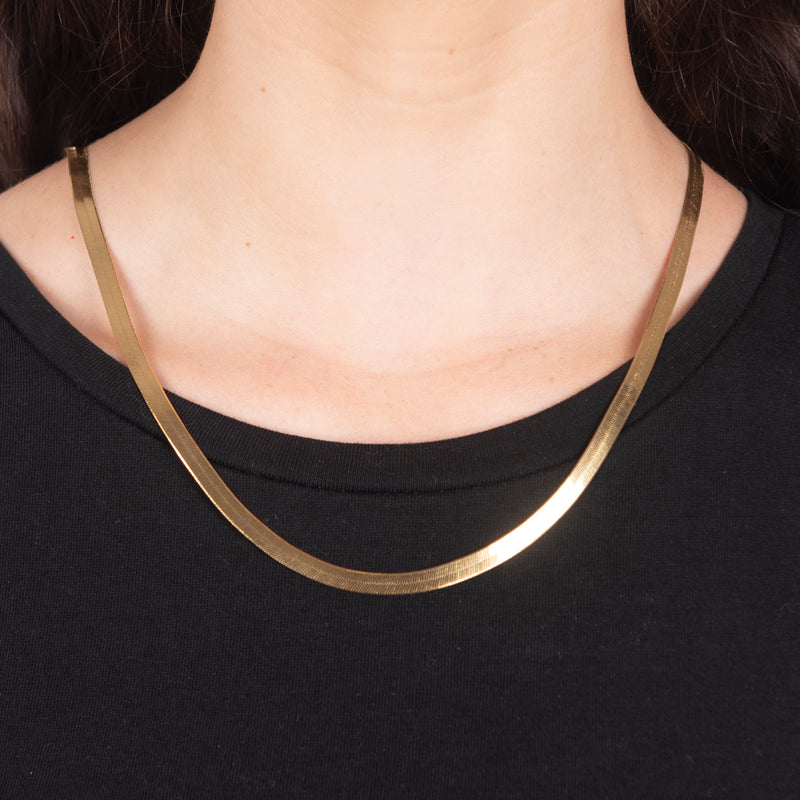 Pre-Owned Yellow-Gold Plated Herringbone Chain