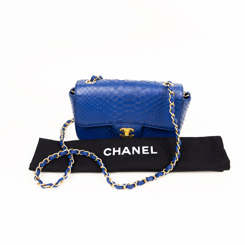 Pre-Owned Chanel Python Mini Flap Bag