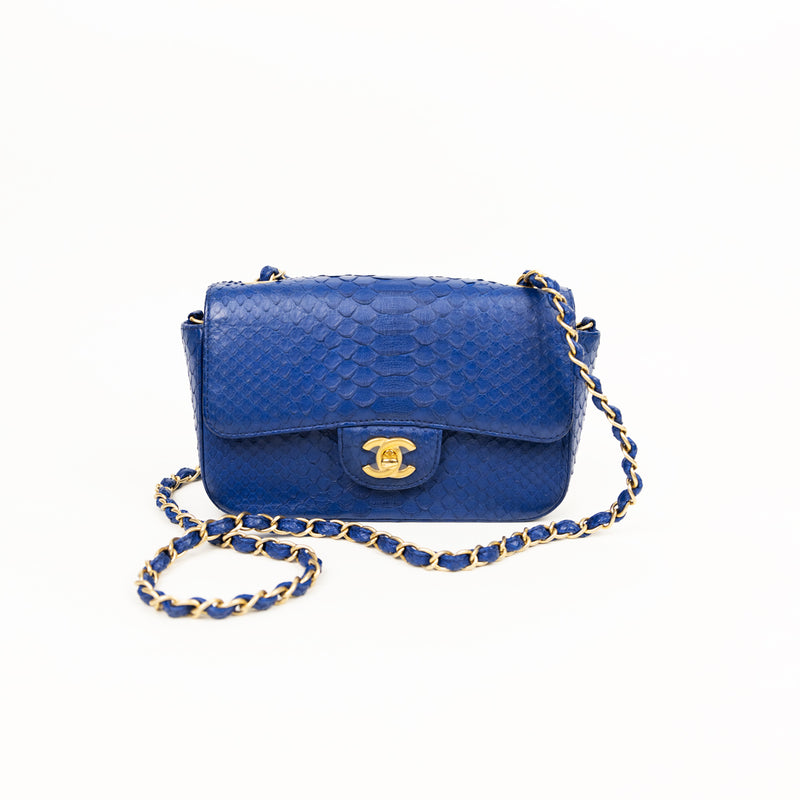 Pre-Owned Chanel Python Mini Flap Bag