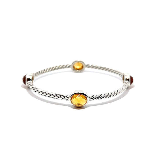 Pre-Owned David Yurman Citrine Four Station Bangle