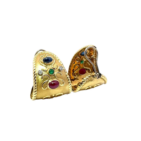 Pre-Owned Multi-Gemstone Vintage Earrings