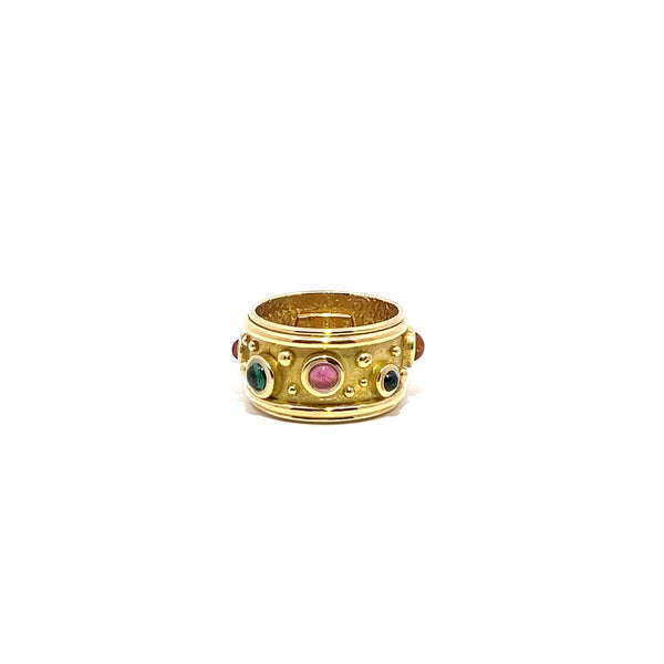 Pre-Owned Denise Roberge Multi-Gemstone Cabochon Ring