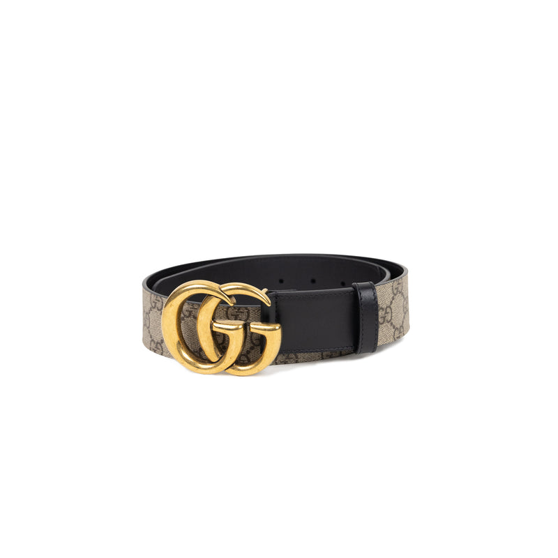 Pre-Owned Gucci Marmont GG Supreme Wide Belt