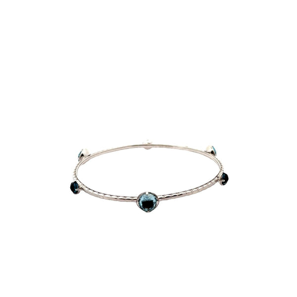 Pre-Owned Tacori Blue Topaz Station Bangle