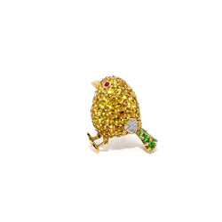 Pre-Owned Le Vian Bird Pin & Enhancer