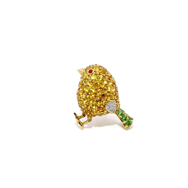 Pre-Owned Le Vian Bird Pin & Enhancer