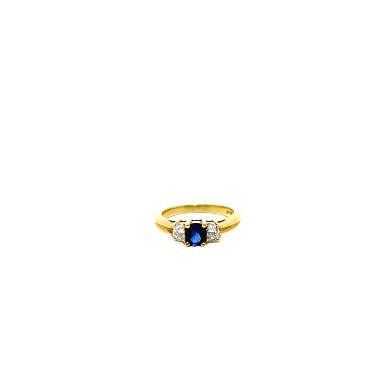 Pre-Owned Sapphire and Diamond Ring