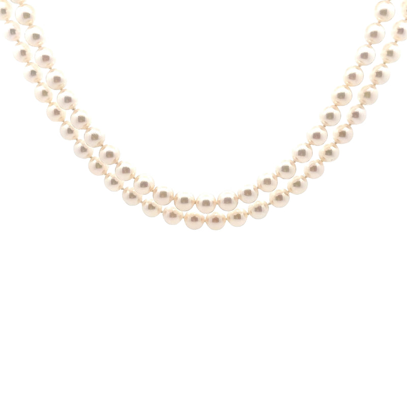 Pre-Owned Mikimoto Pearl and Diamond Choker