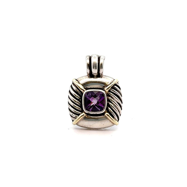 Pre-Owned David Yurman Two-Tone Amethyst Enhancer