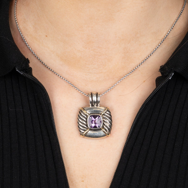 Pre-Owned David Yurman Two-Tone Amethyst Enhancer