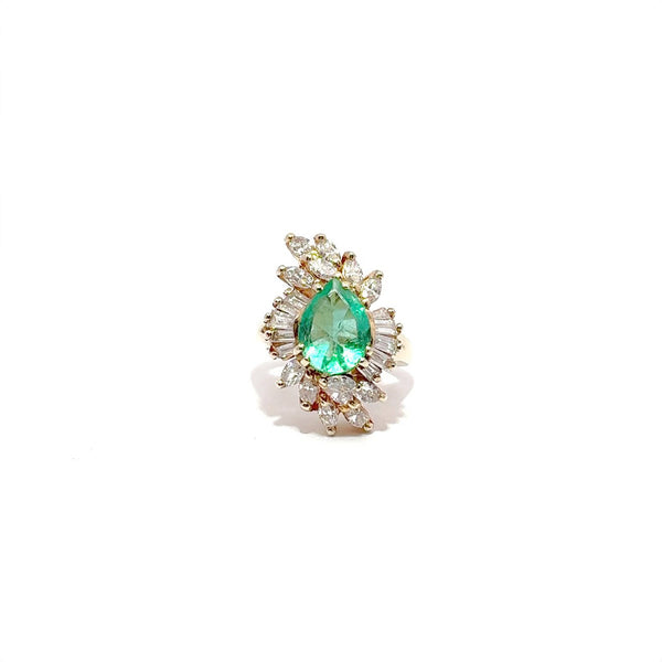 Pre-Owned Emerald and Diamond Ring