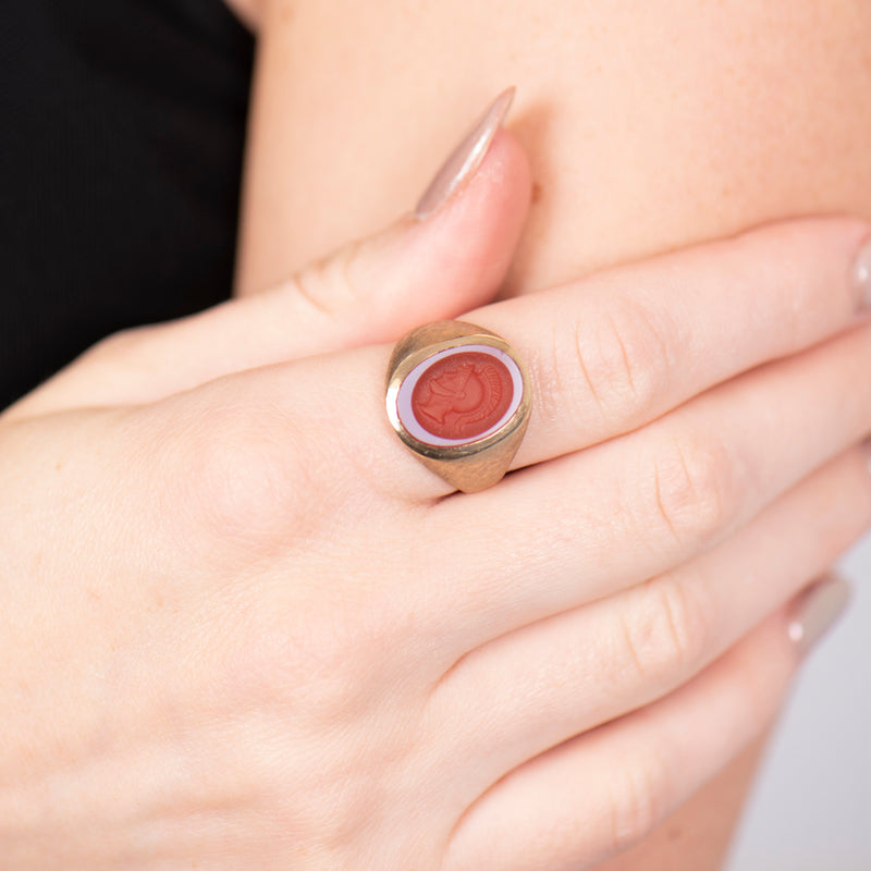 Pre-Owned Soapstone Cameo Ring