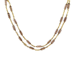 Pre-Owned Judith Ripka Long Smoky Quartz and Diamond Necklace