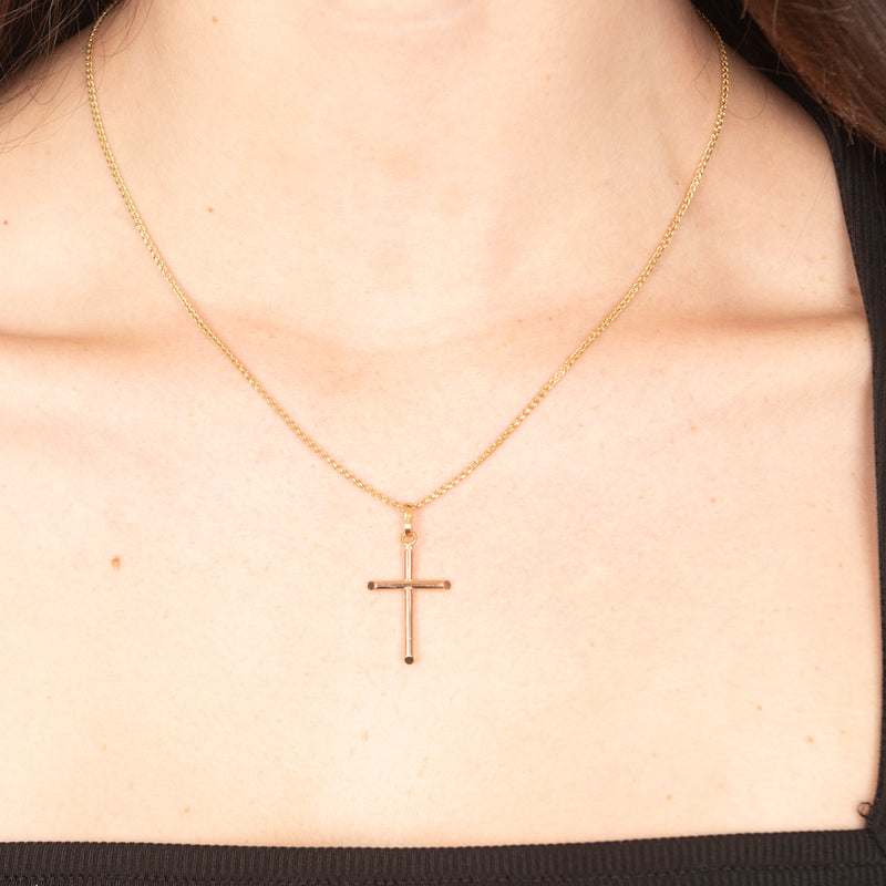 Pre-Owned Yellow Gold Cross Charm