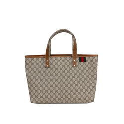 Pre-Owned Gucci GG Supreme Large Web Loop Tote